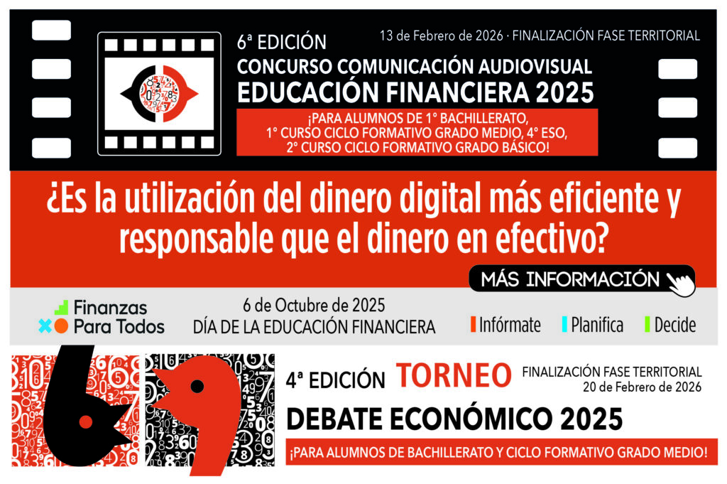 Cartel del concurso de comunicación audiovisual sobre educación financiera 2025